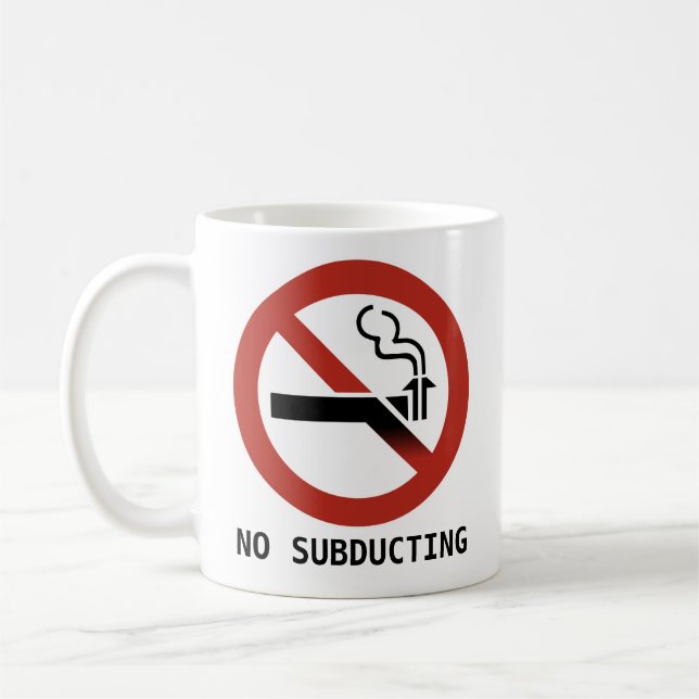 Keine Ableitung von Logos- Geologie-Parodie Kaffeetasse (Links)
