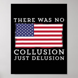 Keine Absprache, nur Wahnvorstellung mit USA-Flagg Poster