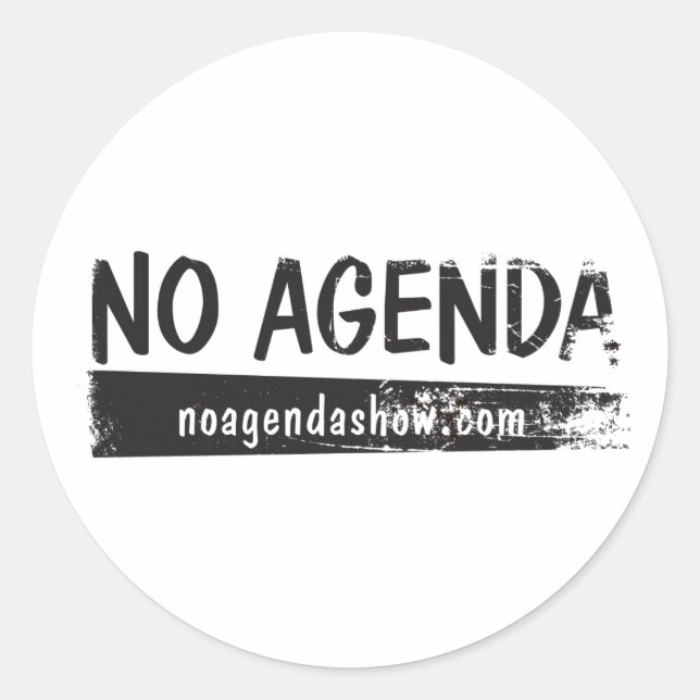 Keine Agenda-Name-Retro-Aufkleber Runder Aufkleber (Vorderseite)