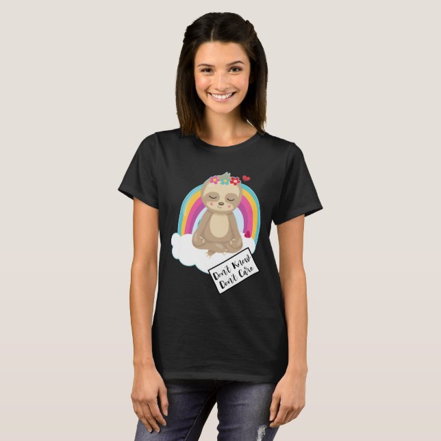 Keine Ahnung von Text - Niedliche Meditierungshüls T-Shirt (Vorne ganz)