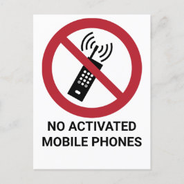 Keine aktivierten Mobiltelefone, Verbotszeichen Postkarte