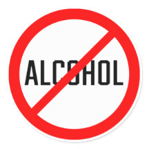 Keine Alkoholsignatur | Klassische Round Stickers