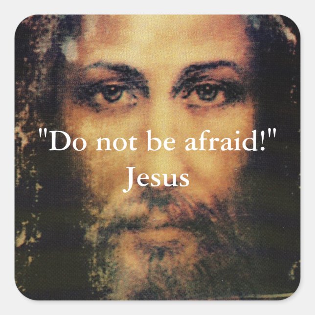 Keine Angst - Bild von Jesus Christus Aufkleber (Vorderseite)