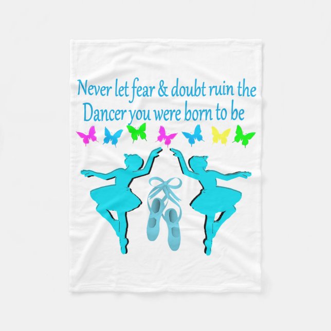 KEINE ANGST GLAUBT BALLERINA FLEECEDECKE (Vorderseite)