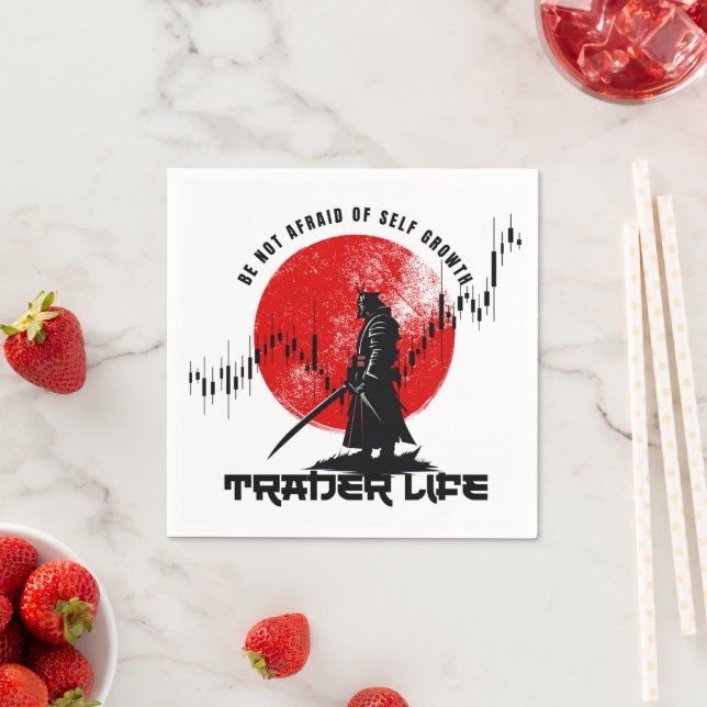 Keine Angst | Handelsmotivation | Samurai Serviette (Beispiel)