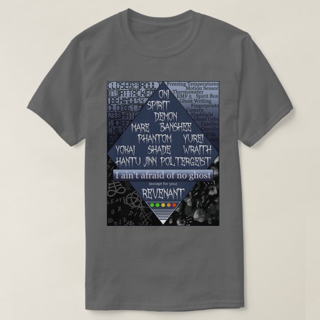 Keine Angst vor GeisterPhasmophobie T-Shirt (Design vorne)