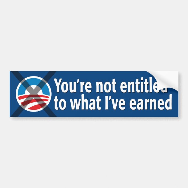 KEINE Ansprüche: Anti-Obama-Autoaufkleber Autoaufkleber (Vorne)