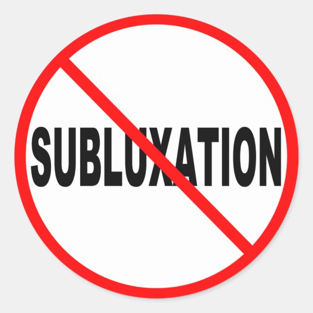 Keine Aufkleber für Unterluxation (Vorderseite)