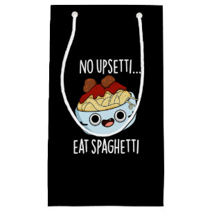 Keine Aufregung, iss Spaghetti Lustiger Essen-Witz Kleine Geschenktüte