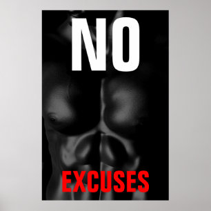Keine Ausreden Bodybuilding Fitness Inspiration Ku Poster