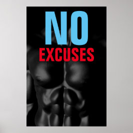 Keine Ausreden Bodybuilding Fitness Motivierend Poster