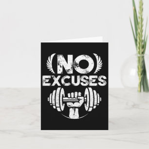 Keine Ausreden Fitness für die lustige Bodybuildin Karte
