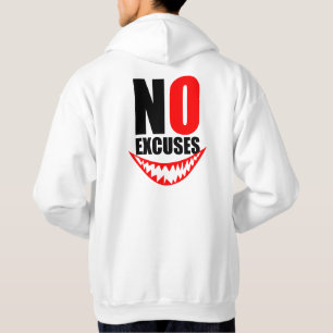 Keine Ausreden Motivations-Typografie-Design Hoodie