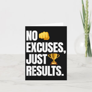 Keine Ausreden, nur Ergebnisse - Funny Gym Motivat Karte