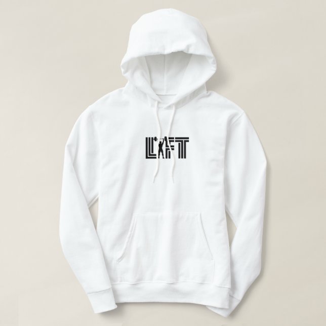 "Keine Ausreden, nur Ergebnisse". Hoodie (Design vorne)