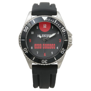 Keine Ausreden, nur Ergebnisse Schwarz Armbanduhr