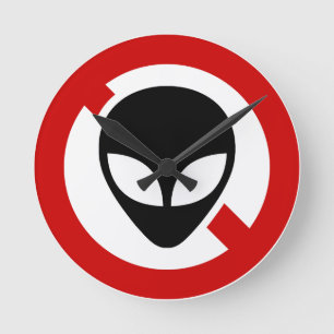 KEINE AUSSERIRDISCHEN RUNDE WANDUHR