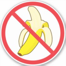 Keine Bananen-Aufkleber