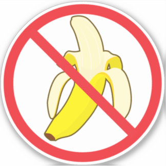 Keine Bananen-Aufkleber Aufkleber