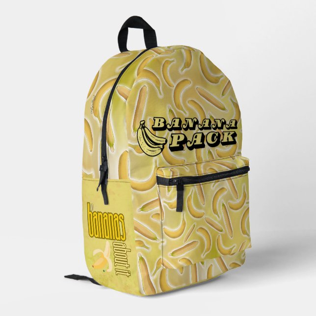 Keine Bananen über es Banana BackPack Bedruckter Rucksack (Rückseitige Ecke links)