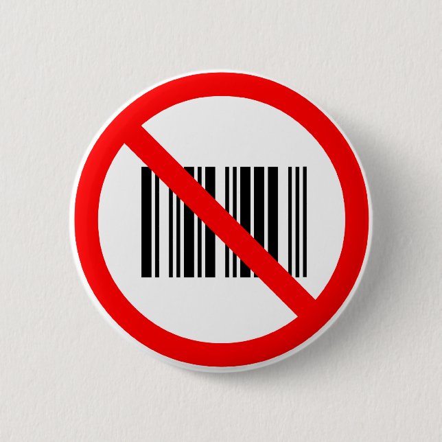 Keine Barcodes Button (Vorderseite)
