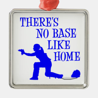 Keine Basis mögen Zuhause, blue.png Silbernes Ornament