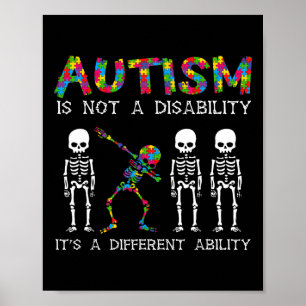 Keine Behinderung, andere Fähigkeit Skelett Autism Poster