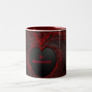 Keine Beziehung Zweifarbige Tasse