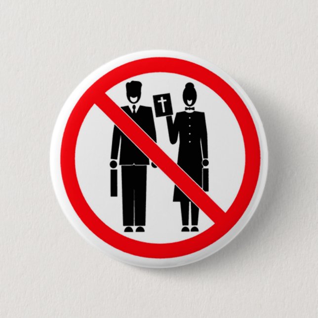 Keine Bibel-Klopfer Button (Vorderseite)