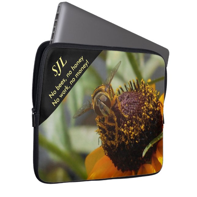 "Keine Bienen, kein Honig-" Neopren-Laptop-Hülse Laptopschutzhülle (Vorne Rechts)