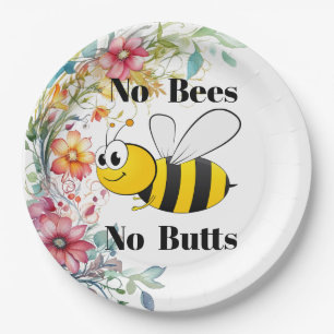 Keine Bienen Keine Hintern Papierplatte Pappteller