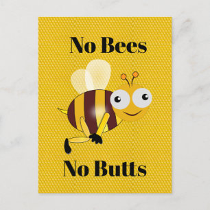 Keine Bienen Keine Hintern Postkarte