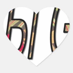 Keine Bigiji-Textkunst Herz-Aufkleber