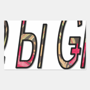 Keine Bigiji-Textkunst Rechteckiger Aufkleber