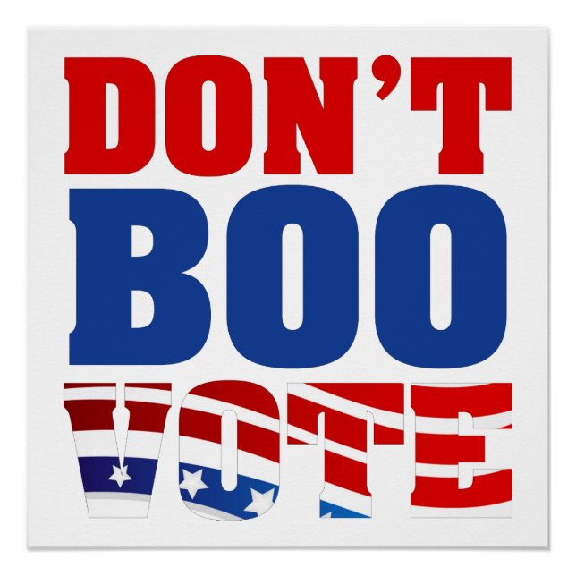 Keine Boo-Abstimmung Poster (Vorderseite)