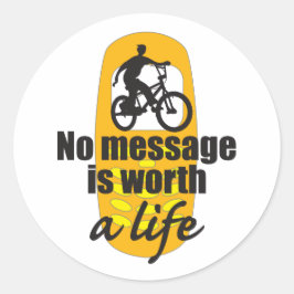 Keine Botschaft ist lebenswert Runder Aufkleber