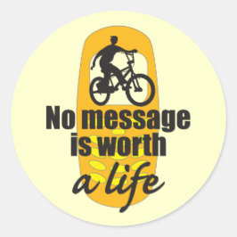 Keine Botschaft ist lebenswert Runder Aufkleber