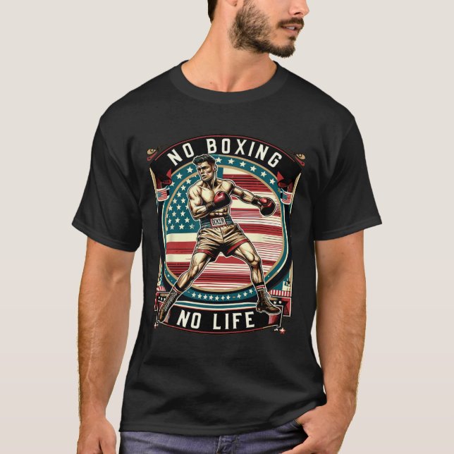 Keine Boxen für den amerikanischen Mann T-Shirt (Vorderseite)