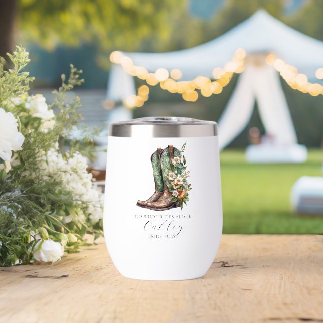 Keine Braut fährt allein florales Cowgirl Boots Cu (Hochzeit (gedreht))