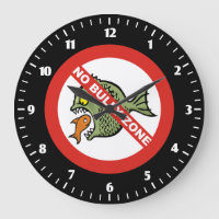 Keine Bully Zone Large Clock