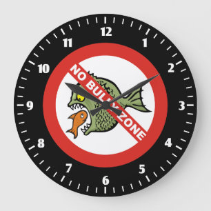 Keine Bully Zone Large Clock Große Wanduhr
