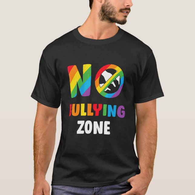 Keine Bullying Zone Bully Awareness Anti Gewalt T-Shirt (Vorderseite)