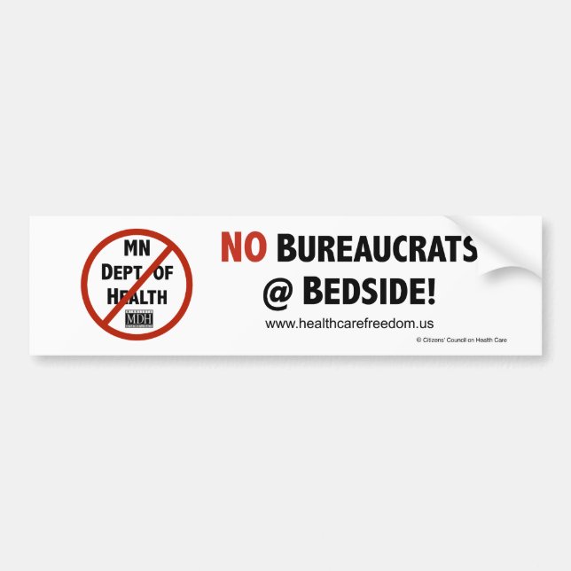 Keine Bürokraten am Kopfende! - Autoaufkleber (Vorne)