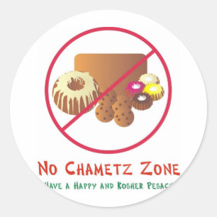 Keine Chametz-Zone Runder Aufkleber