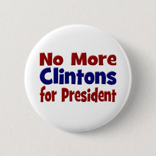Keine Clintons mehr für Präsident Rot & Blau Button