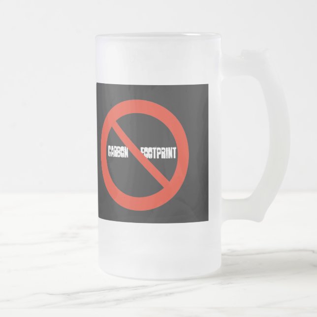 Keine CO2-FootPrint-Tasse Mattglas Bierglas (Rechts)