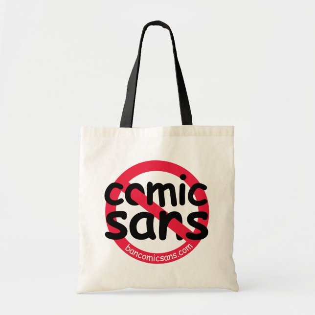 Keine Comic Sans Tasche (Vorne)