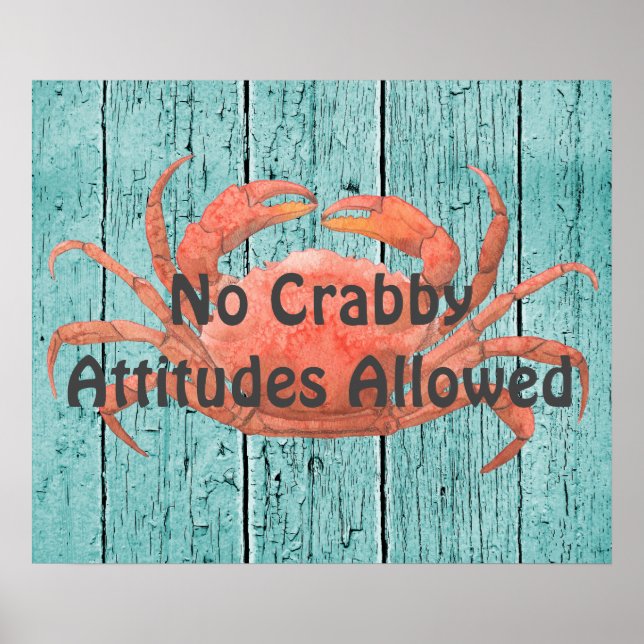 Keine Crabby-Einstellungen Poster (Vorne)