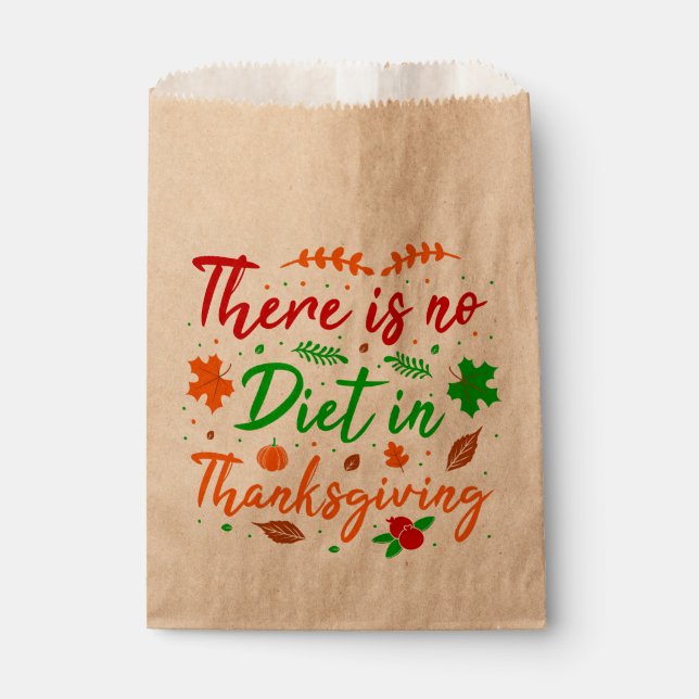 keine Diät im Erntedank lustig Geschenktütchen (Vorderseite)