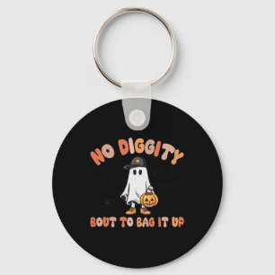Keine Diggy Bout, um es Niedliches Ghost-Halloween Schlüsselanhänger